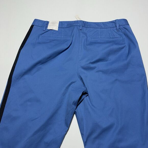 Talbots Women’s Supersoft Chino Pants Size 14 Relaxed Blue Side Stripe NWT - Picture 5 of 9